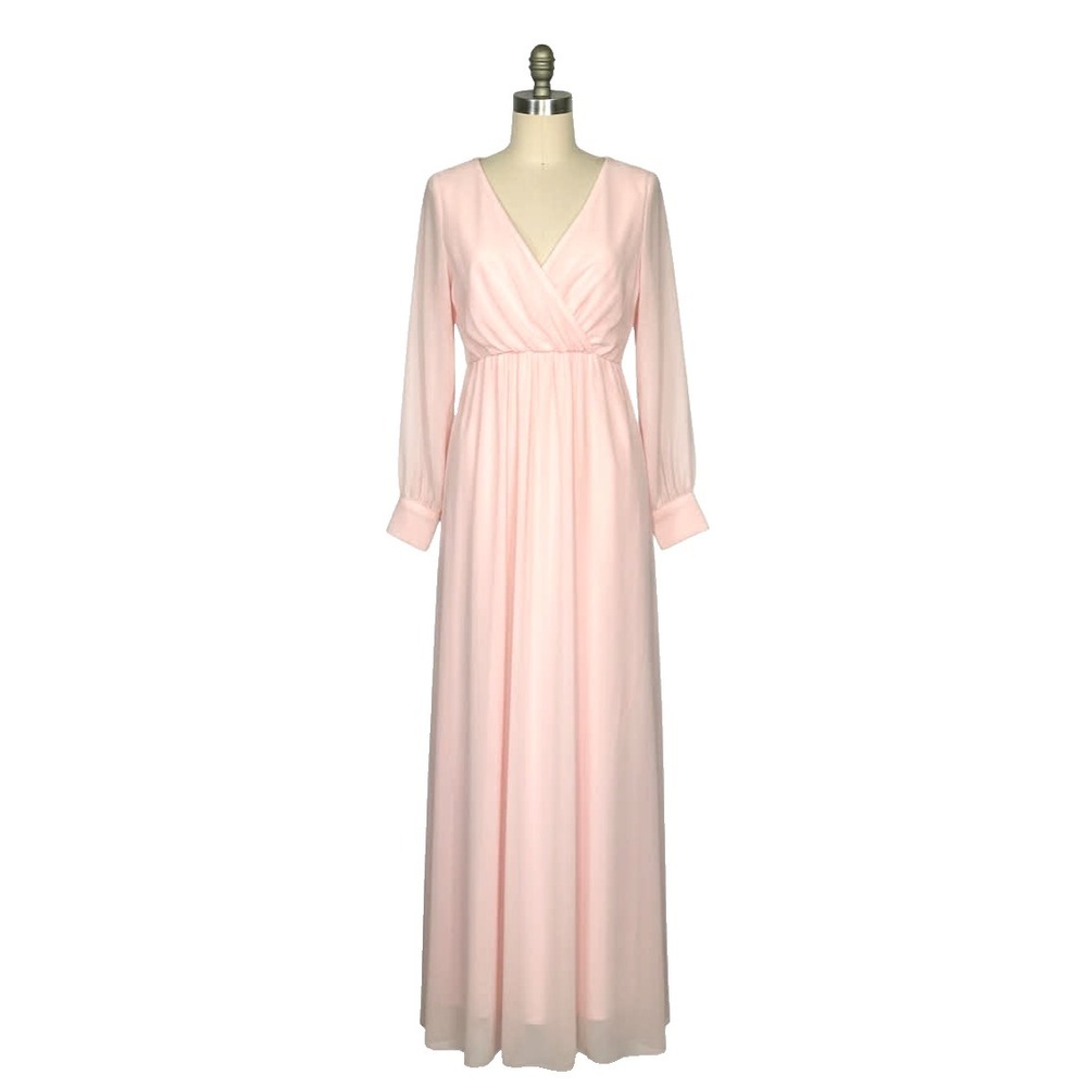 Ricarica womens pink balletcore maxi dress size small lined romantic belted boho
